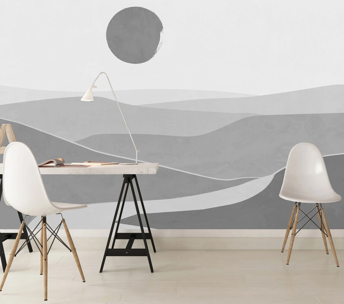 Minimalist Landscape Wallpaper Boho Wallpaper Aesthetic | Etsy