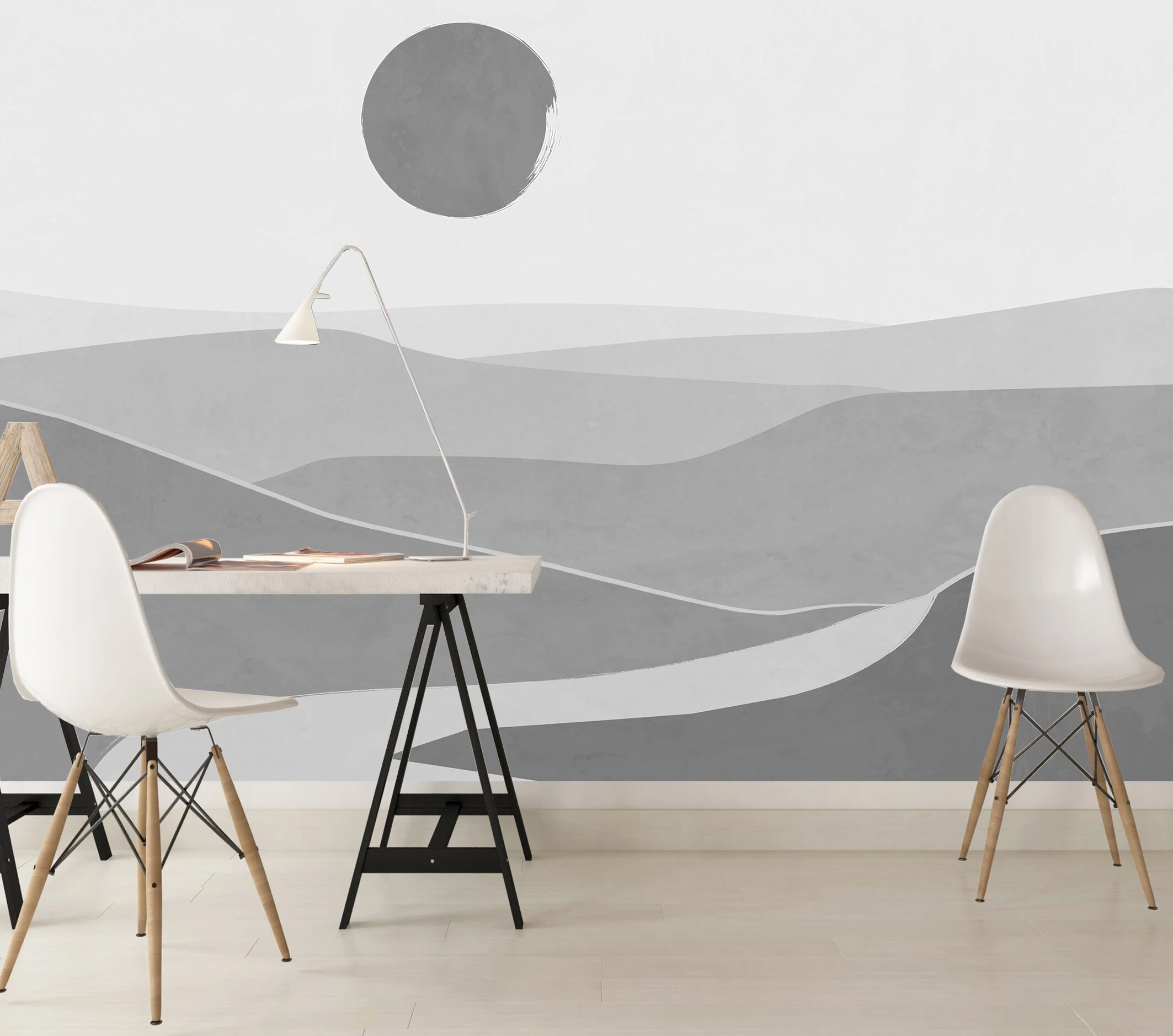 Minimalist Landscape Wallpaper Boho Wallpaper Aesthetic | Etsy