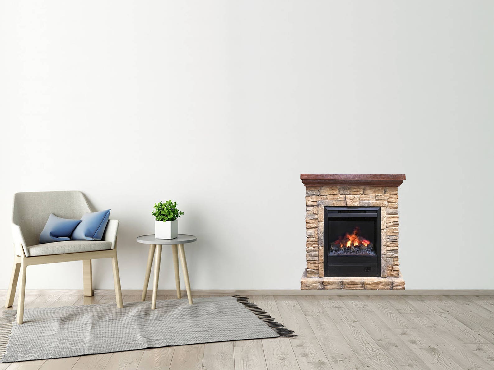 Fireplace Poster Brick Fireplace Decal Fireplace Print Wall Etsy UK