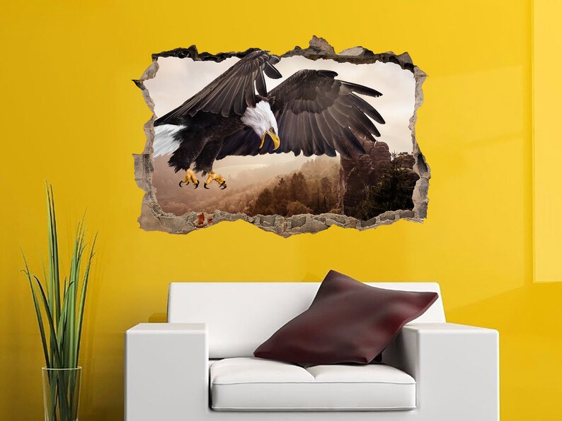Eagle Wall Sticker Eagle Wall Decal Animal Prints Eagle Print Etsy