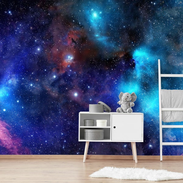 Galaxy Wallpaper Space Wallpaper Large Wall Mural Peel&Stick Vinyl Wallpaper Custom size Wallpaper Print Stars Wall Art Mural Wall Decor