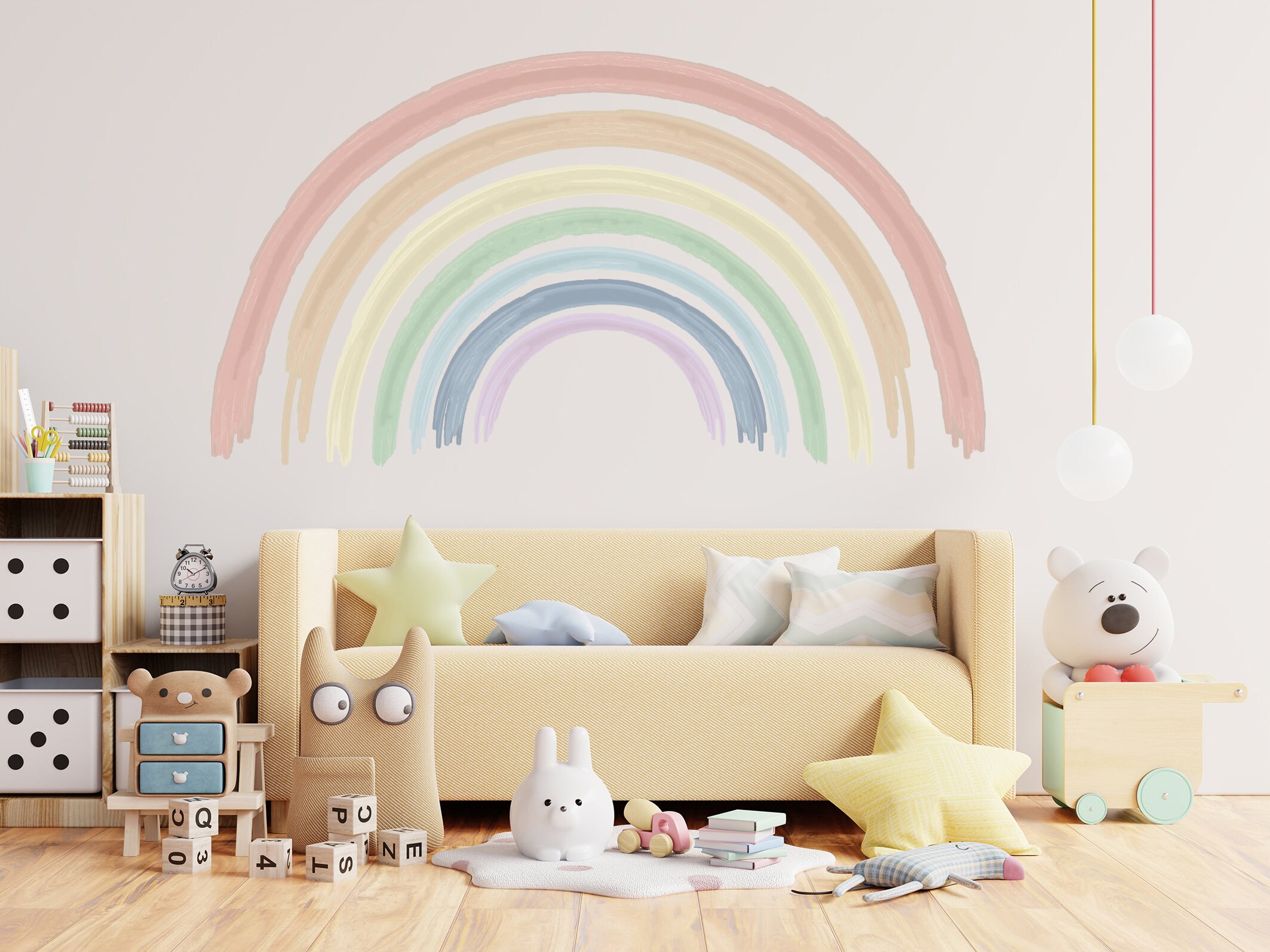Pastel Rainbow Wall Decal Girl Nursery Decor - Bed Bath & Beyond - 34123827