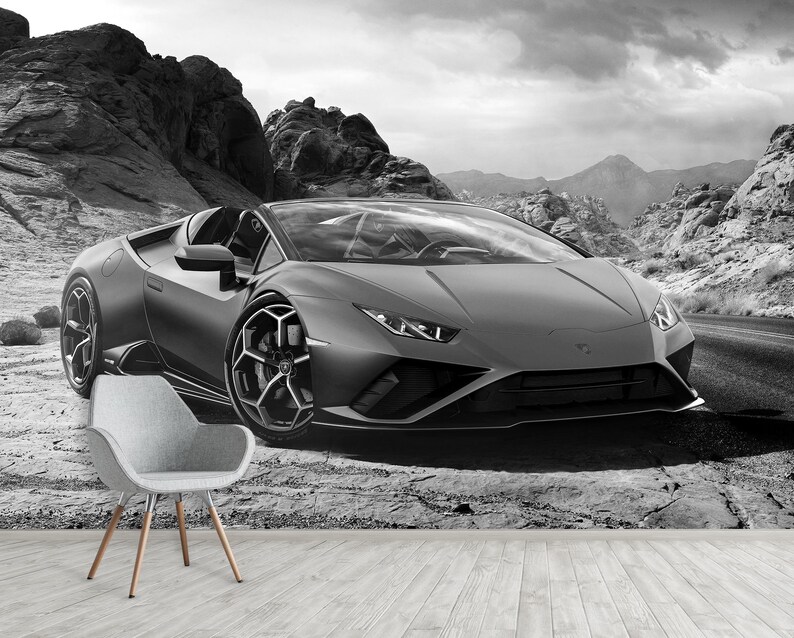 Lamborghini Mural Peel and Stick Vinyl Wallpaper Wall Mural | Etsy