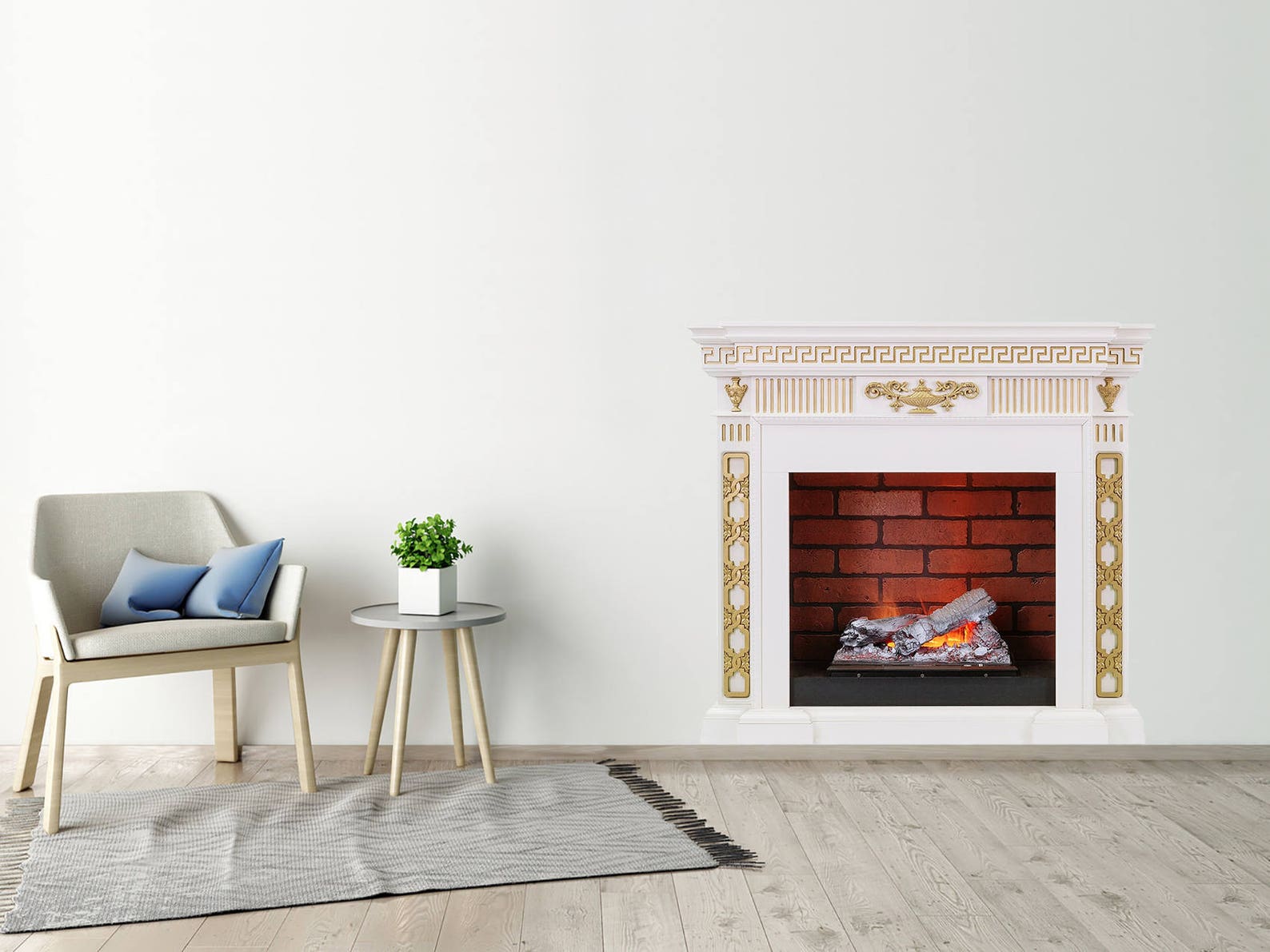 Fireplace Decal Vinyl Sticker Peel and Stick Fireplace Print Etsy