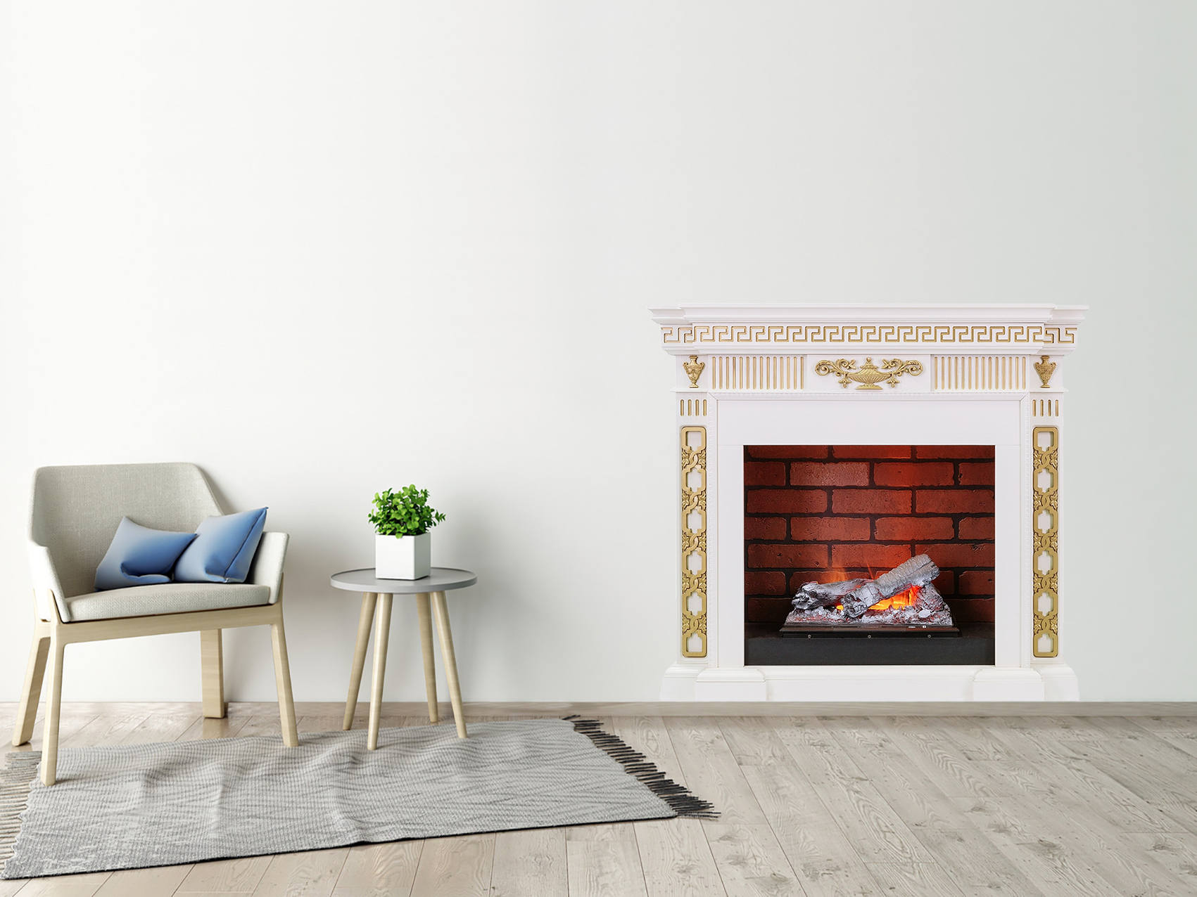 Fireplace Decal Vinyl Sticker Peel and Stick Fireplace Print Etsy