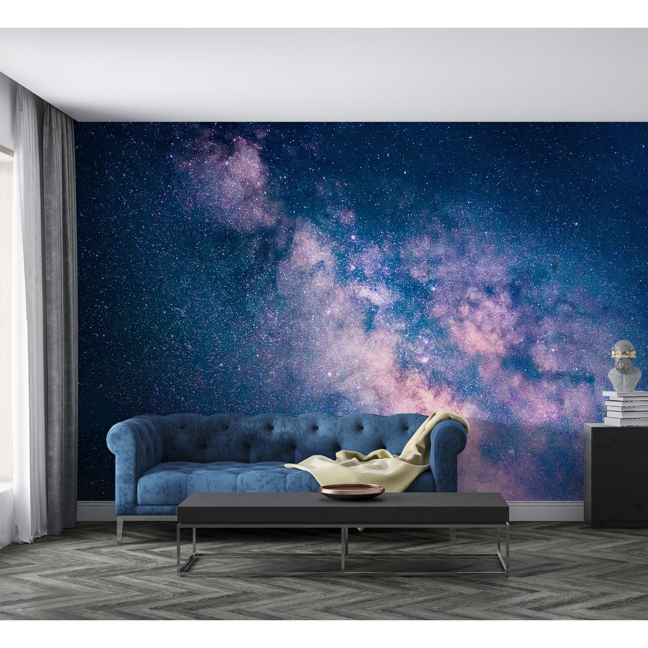 Kids Bedroom Space Wallpaper Wall Mural Peel and Stick Playroom Nursery ...