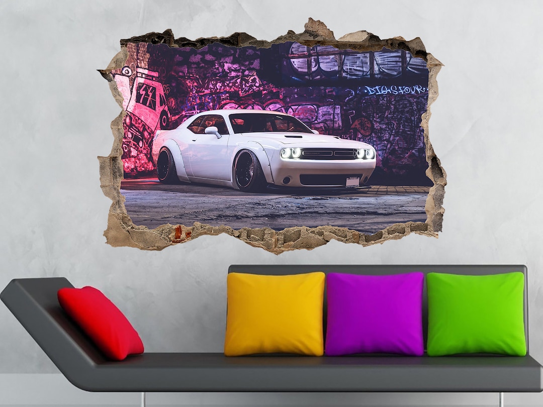 Dodge Challenger Vinyl Sticker Car Wall Decal Car Wall Sticker Garage