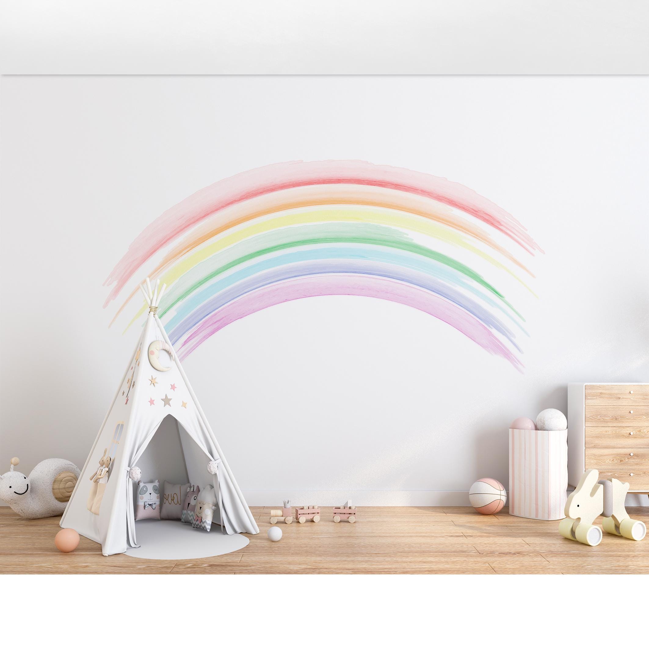 Half Rainbow Wall Decal Kids Toddler Room Wall Sticker - Etsy