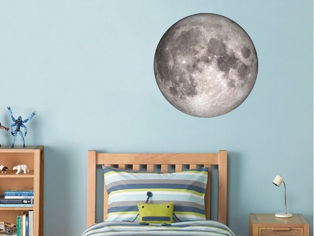 Full Moon Wall Decal Vinyl Cutout Sticker Moon Sticker Moon Wall Decor