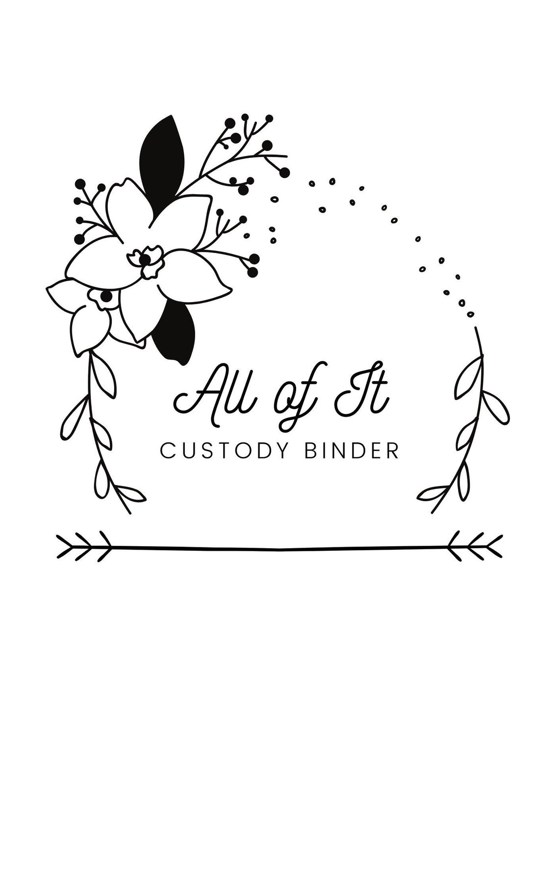 All of It Custody Binder Journal Planner and Printable Etsy