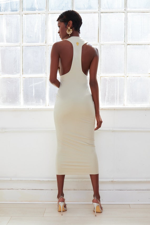 ELLE Silver Jade Deep Plunge Racer Back 