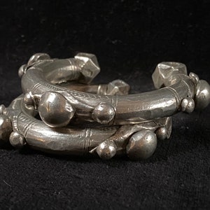 Set of old,small, heavy, high grade silver Bracelets, Saharien, Mauritanian, 1950&#39;s