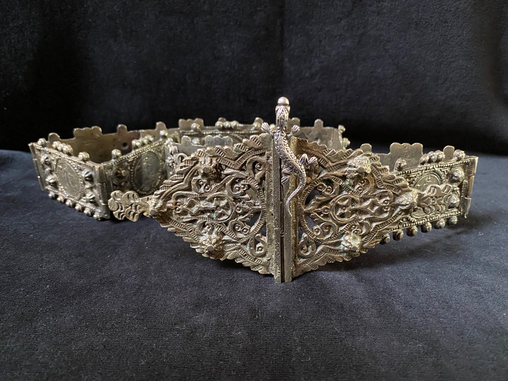 Ceinture Traditionnelle Chaoui En Argent Massif – Pièce Antique Et Authentique