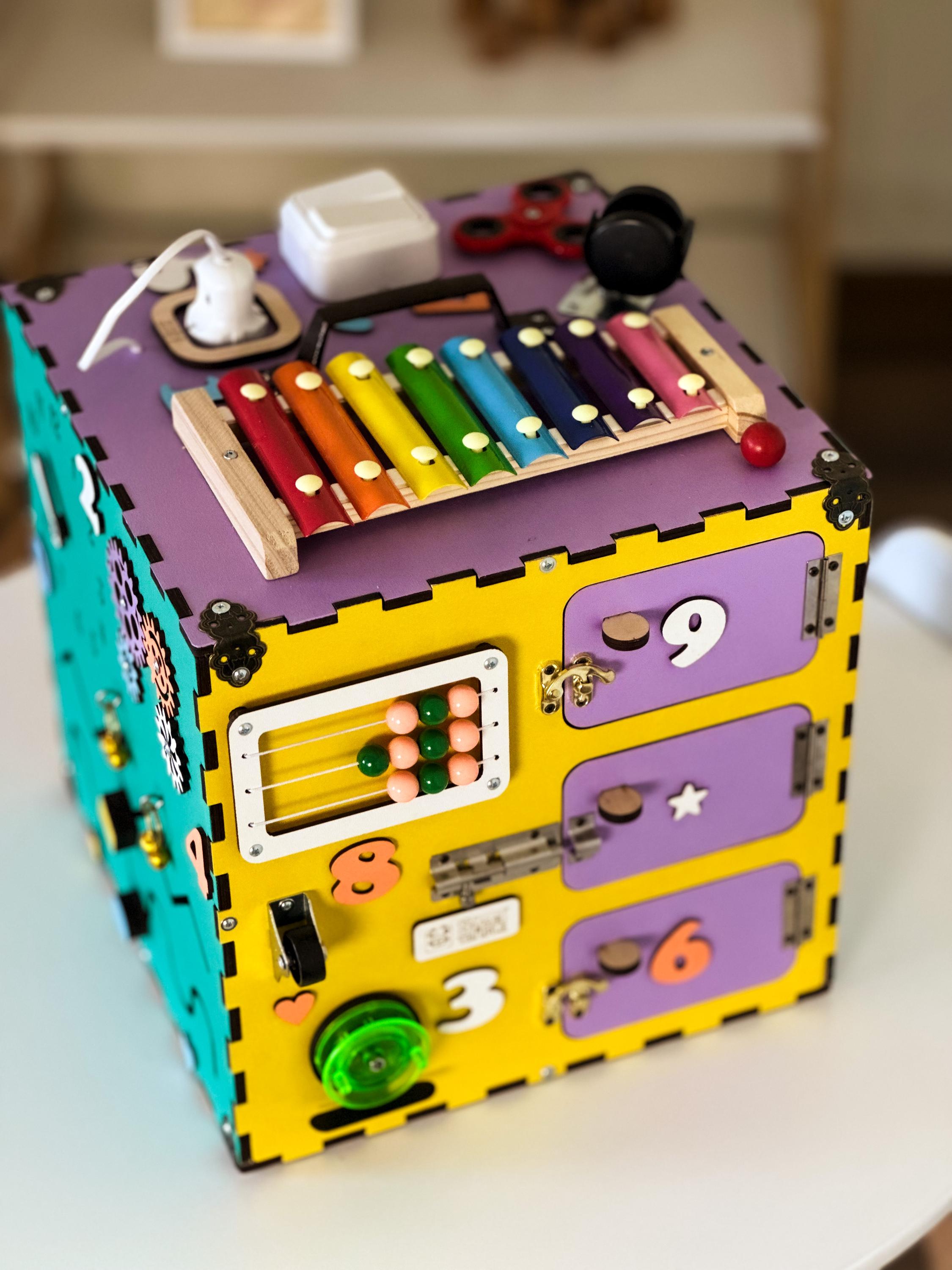 Busy Cube 8 En 1 De Madera Montessori | Tablero De Actividades Para Niños De 1 A 3 Años
