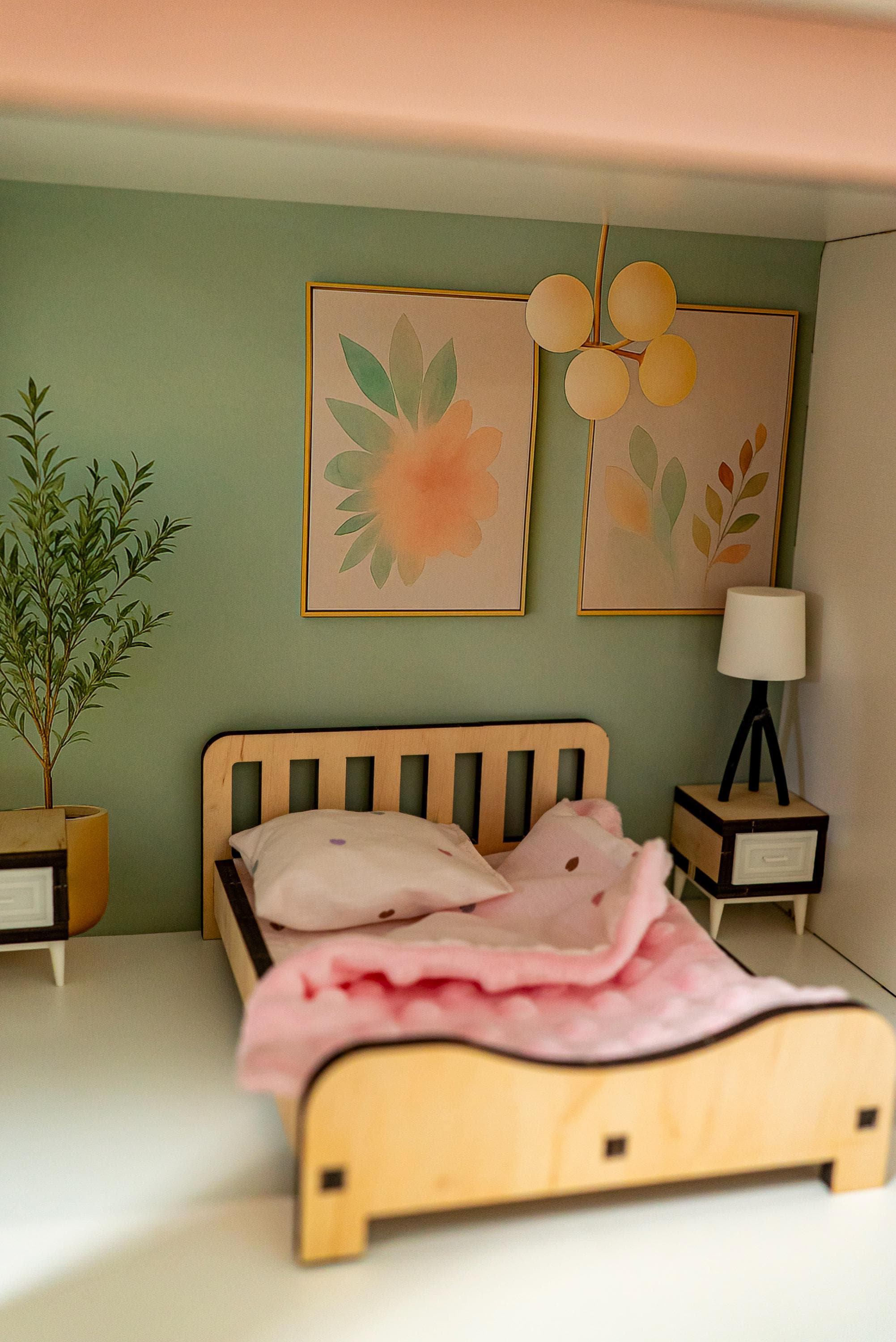 Montessori Dollhouse, Dolls House for Kid, Dollhouse Play Set, House ...