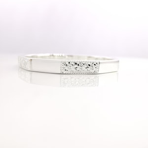 Phoebe - Vintage Style 1920&#39;s Hand Engraved Ring 2mm available in 950 Platinum, 18ct/9ct White & Yellow Gold, 925 Silver