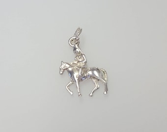 Lady Godiva Charm Pendant in solid 925 Sterling Silver Vintage Style new