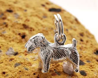 Sealyham Terrier Dog Charm Pendant in solid 925 Sterling Silver Vintage Style new