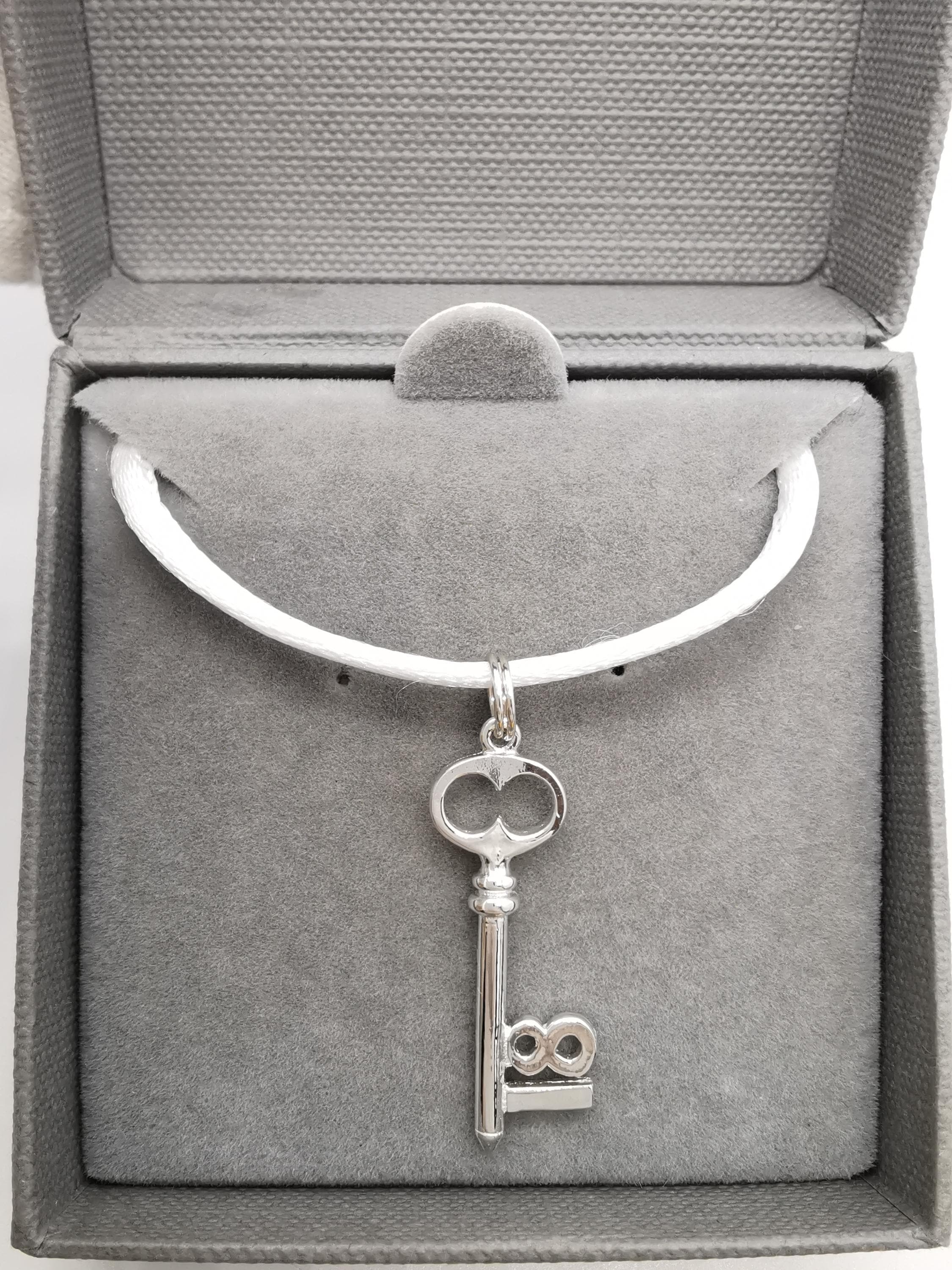 Charme Breloque En Argent Sterling "18th Birthday Key" - 2,3 G, 3,2 Cm, Vintage, Occasion Bon état