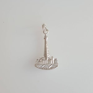Blackpool Tower Charm Pendant in solid 925 Sterling Silver Vintage Style new