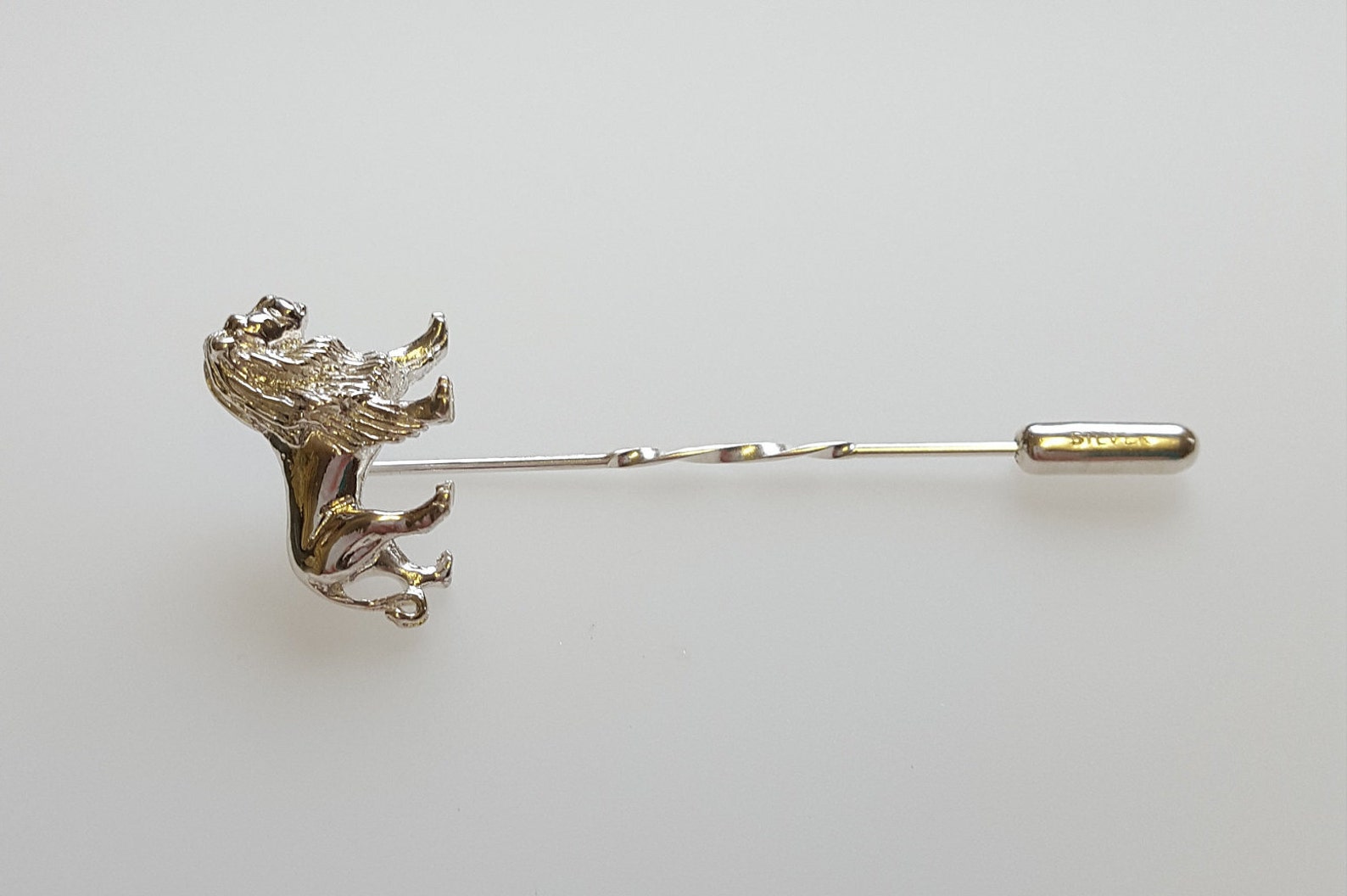 Lion Lapel Stick Pin in .925 Sterling Silver Etsy