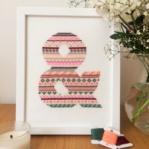 Ampersand - Spring ** Modern Cross Stitch Pattern Laure Isabelle Design **