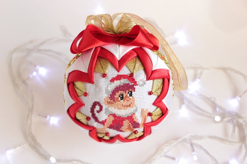 Christmas in July Embroidered Fabric Xmas ball Christmas ornaments tree decorations baubles tree toy New year gifts Christmas tree ball
