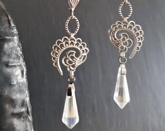 Boucles d'oreilles dentelle de cristal