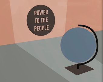 Power To The People Art Print – Modern Pop Art, Empowering Poster