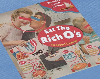 Eat The Rich O's Graphic Tee - Vintage Collage, Social Justice