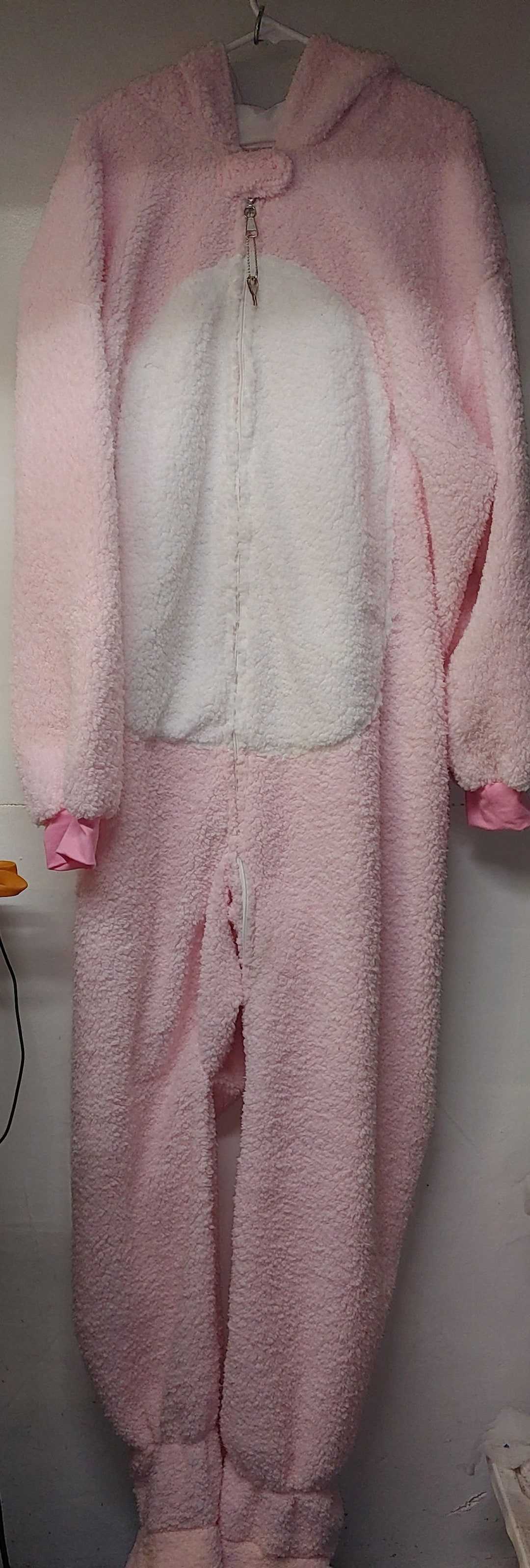 Velour Teddy Bear Pink Velour Footie main image 1