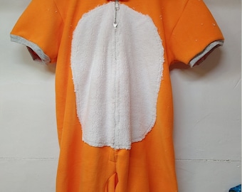 ABDL Fox Romper Sleeper Onsie with Locking Zipper in the front, Ears, Tail, and Hood, Custom Made S M L XL 2xl with your measurements