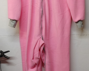 Custom grey character hero costume, removable gloves, non-lock back zip