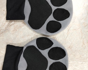 Wolf Husky Fleece Mittens and Booties