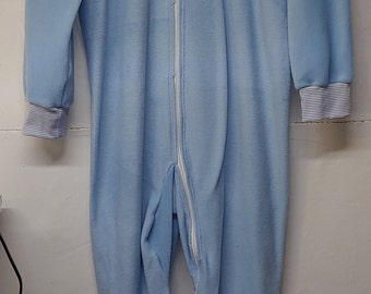 CUSTOM PRINT Fleece Footie with  Elastic in the ankles and vinyl soles