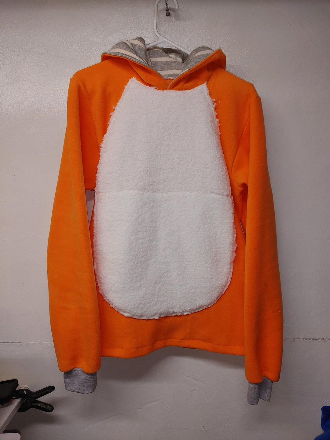 ABDL Fox Hoodie With Hidden Pouch Pocket, Ears, and Hood, Custom Made S
