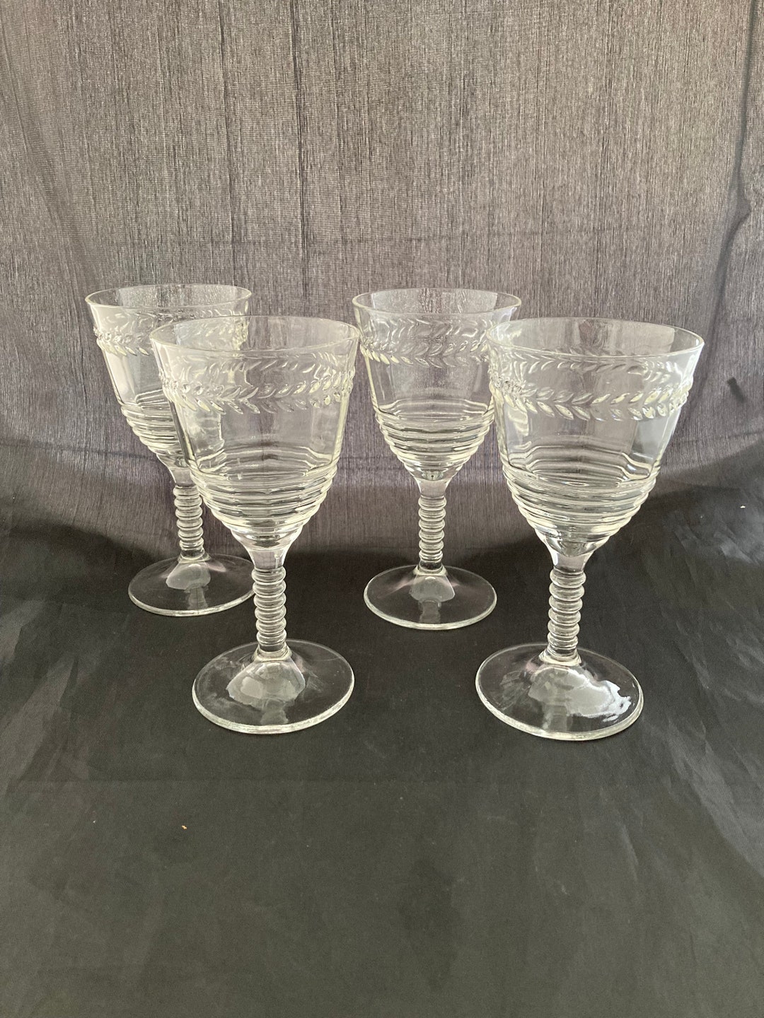 Antique christmas bells and wreath etched design on glass