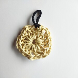 Eco friendly scrubber in sisal, zero waste tawashi, diameter about 3.3 inches image 5