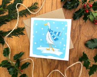 Christmas Duck - Blank Christmas Card