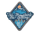 The Mountains are Calling and I Must Go Iron On Travel Patch