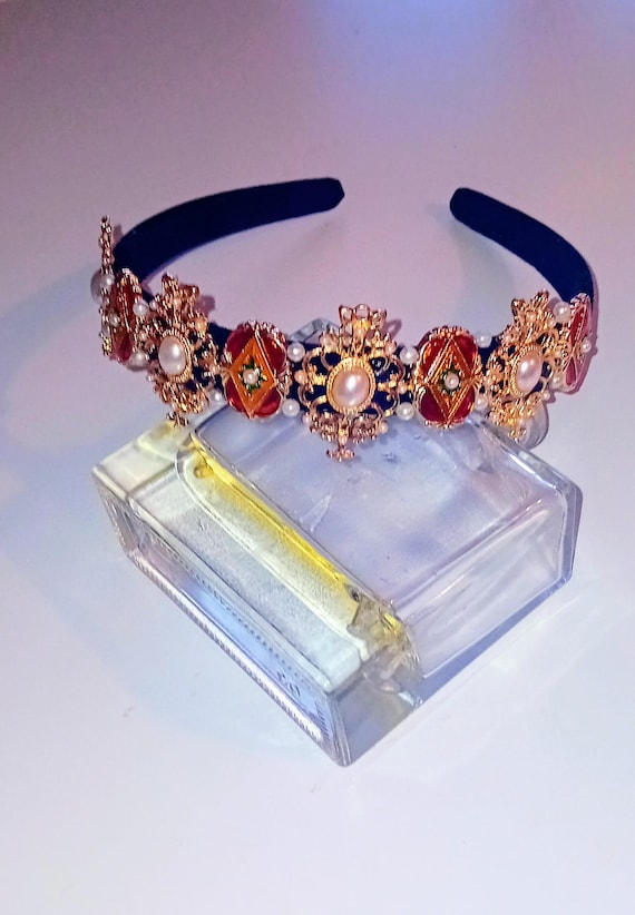 Stunning Vintage Style Headband Stunning Antique Edwardian Paste, 1920s Flapper Rhinestone  main image 3
