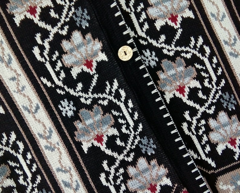 long vintage vest with pattern