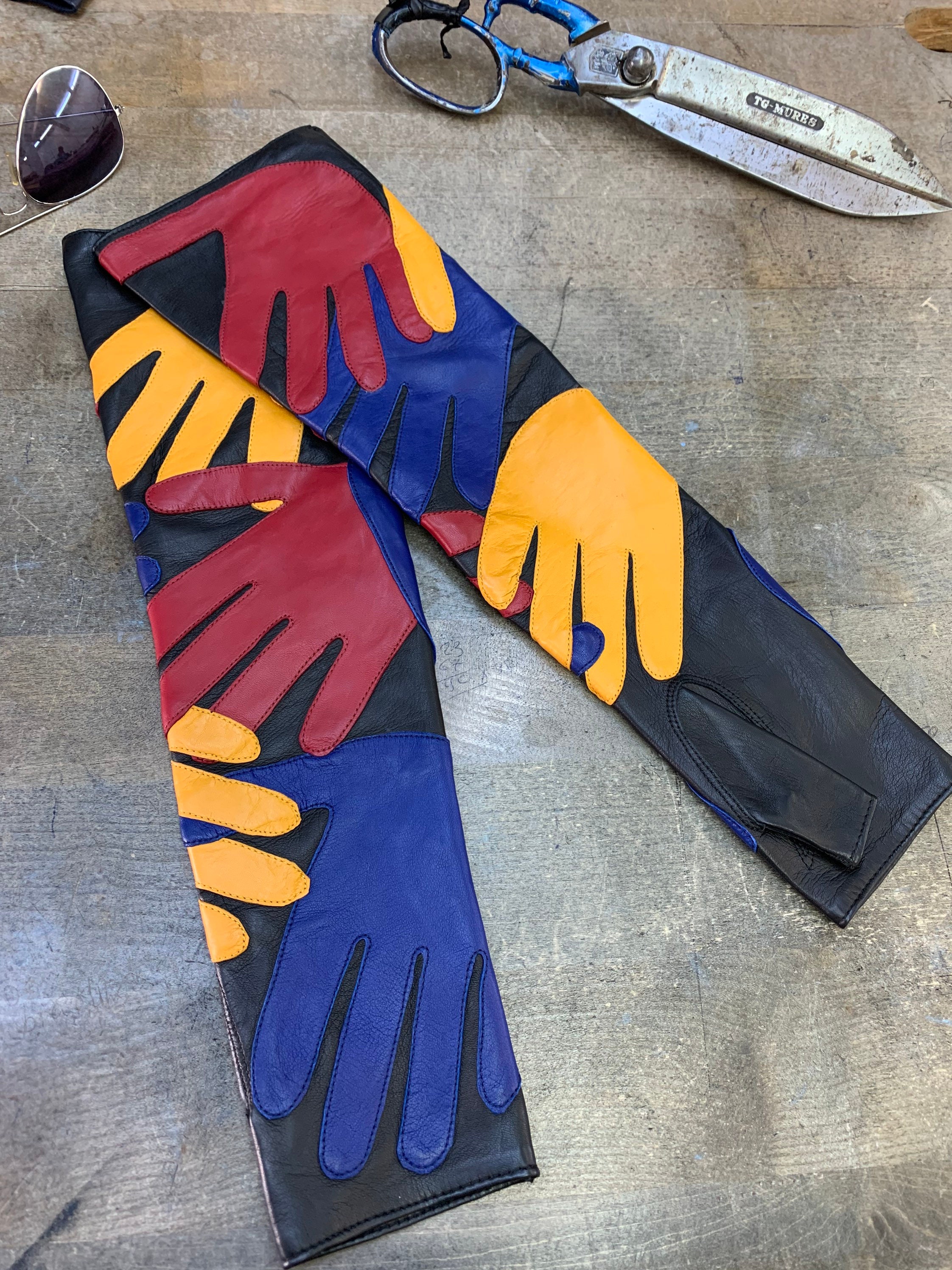 Fashion leather gloves for ladies/ evening gloves/artist long gloves/ fancy gloves / fashion gloves/ women’s fashion gloves/ festival gloves