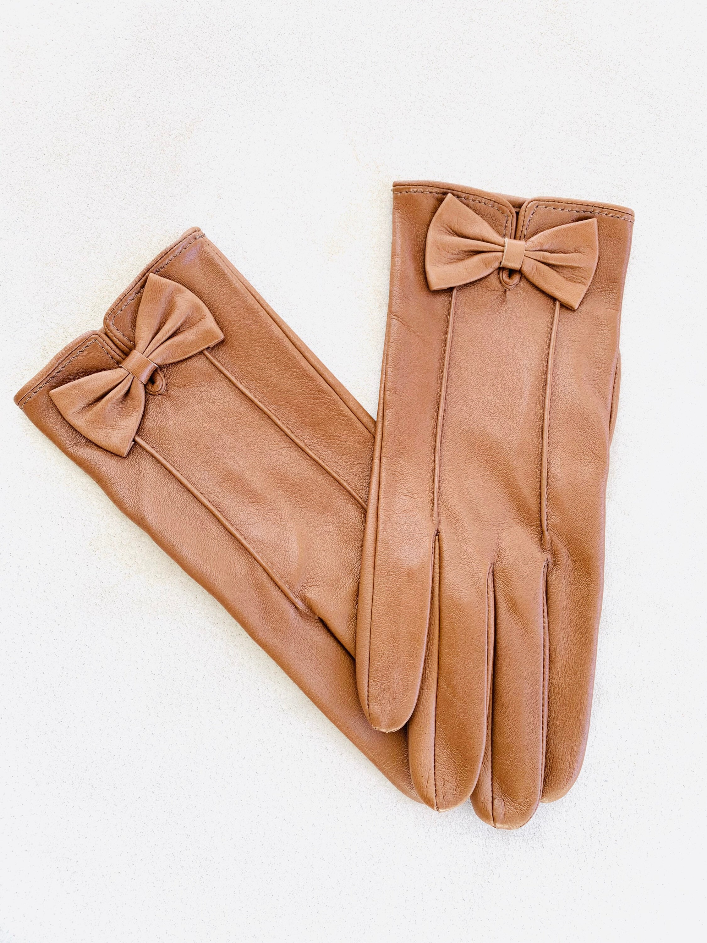 Cognac Leather Gloves for Ladies/ Driving Gloves / Fashion Etsy