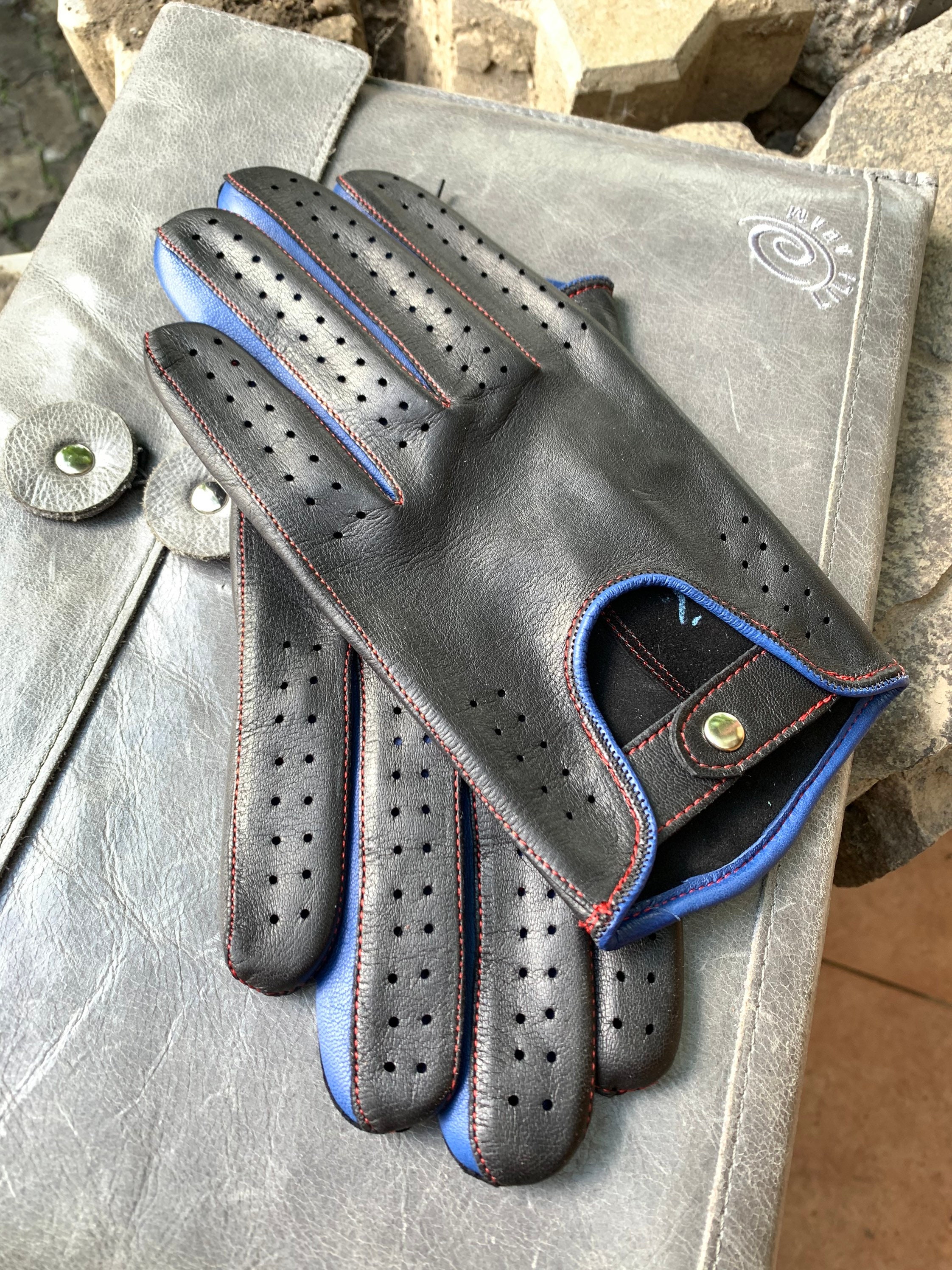 BMW M Men's Leather Gloves for Driving/ Lambskin/ Napa Gloves Italian ...
