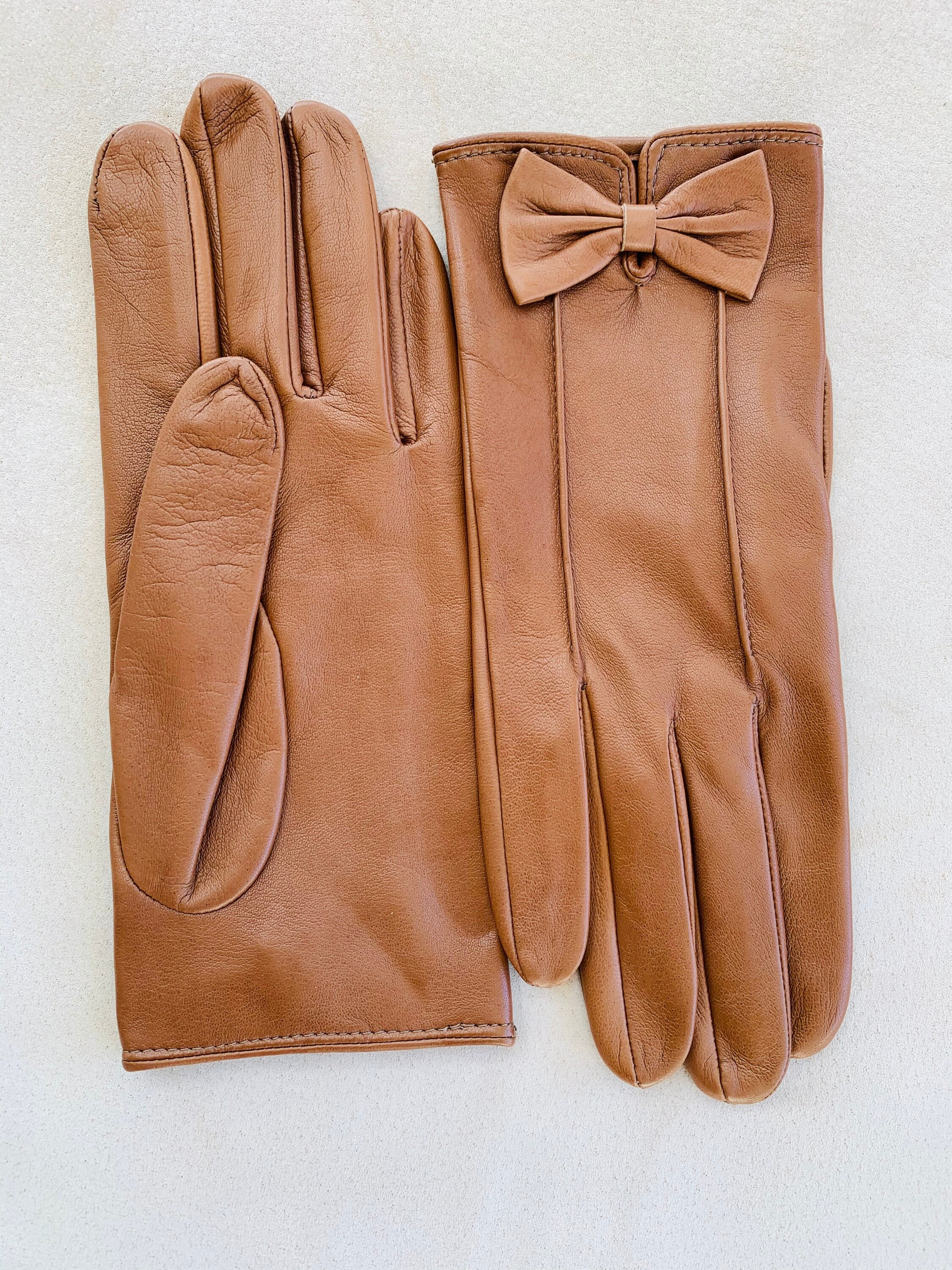 Cognac Leather Gloves for Ladies/ Driving Gloves / Fashion Etsy