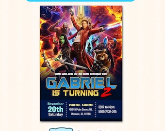 Guardians of the galaxy Invitation, Guardians of the galaxy Birthday Invitation, Guardians of the galaxy Party Invitation