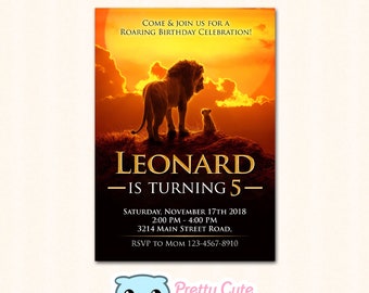 The Lion King Invitation, The Lion King Live-action Invitation, The Lion King Birthday invitation, 5x7 inches digital invite