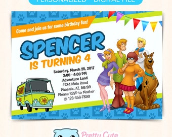 Scooby Doo invitation, Scooby-Doo Birthday invitation, Scooby Doo invite, Scooby Doo Party invite, Scooby doo Halloween Invites