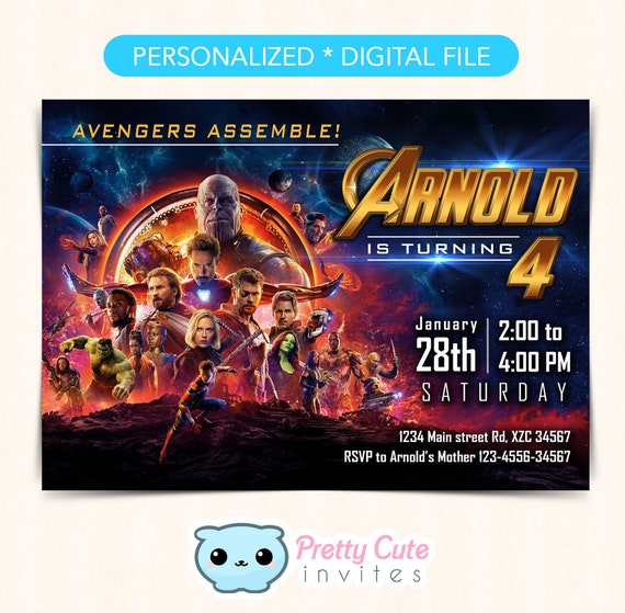Invitation De Avengers Invitation Danniversaire Avengers Etsy Invitation De Avengers Invitation Danniversaire Avengers Etsy